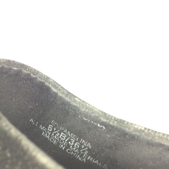 Sole Society Pamelina High Heels Size 6.5 7 Black Open Toe Sandals Ankle Cuff - Picture 8 of 11